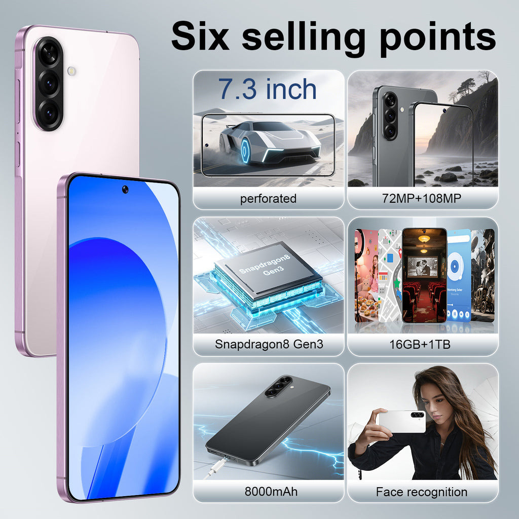 A56Smartphone16+1T Android7.3Inch Large Screen AliExpress Hot Selling E-commerce Available