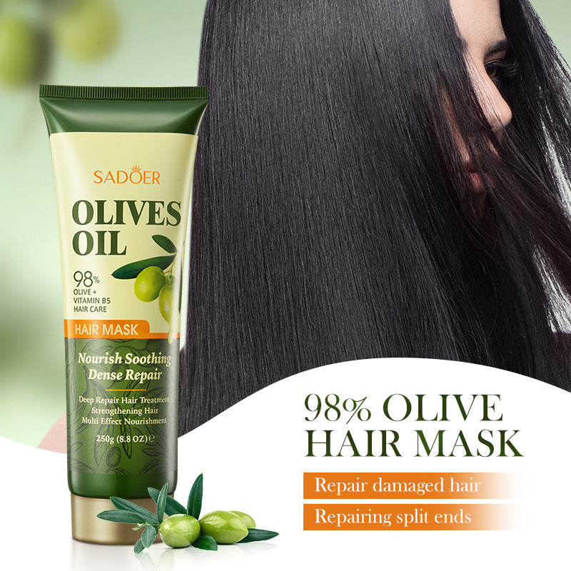 Olive Oil Hair Mask SADOER Repair Smooth Nourishing Hair Conditioner Cross-Border Wholesale