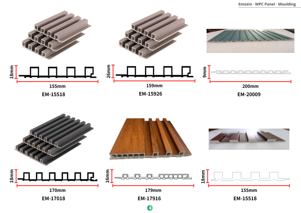 Home Decoration Tv Background Fluted De Wpc Tv Wall Panel