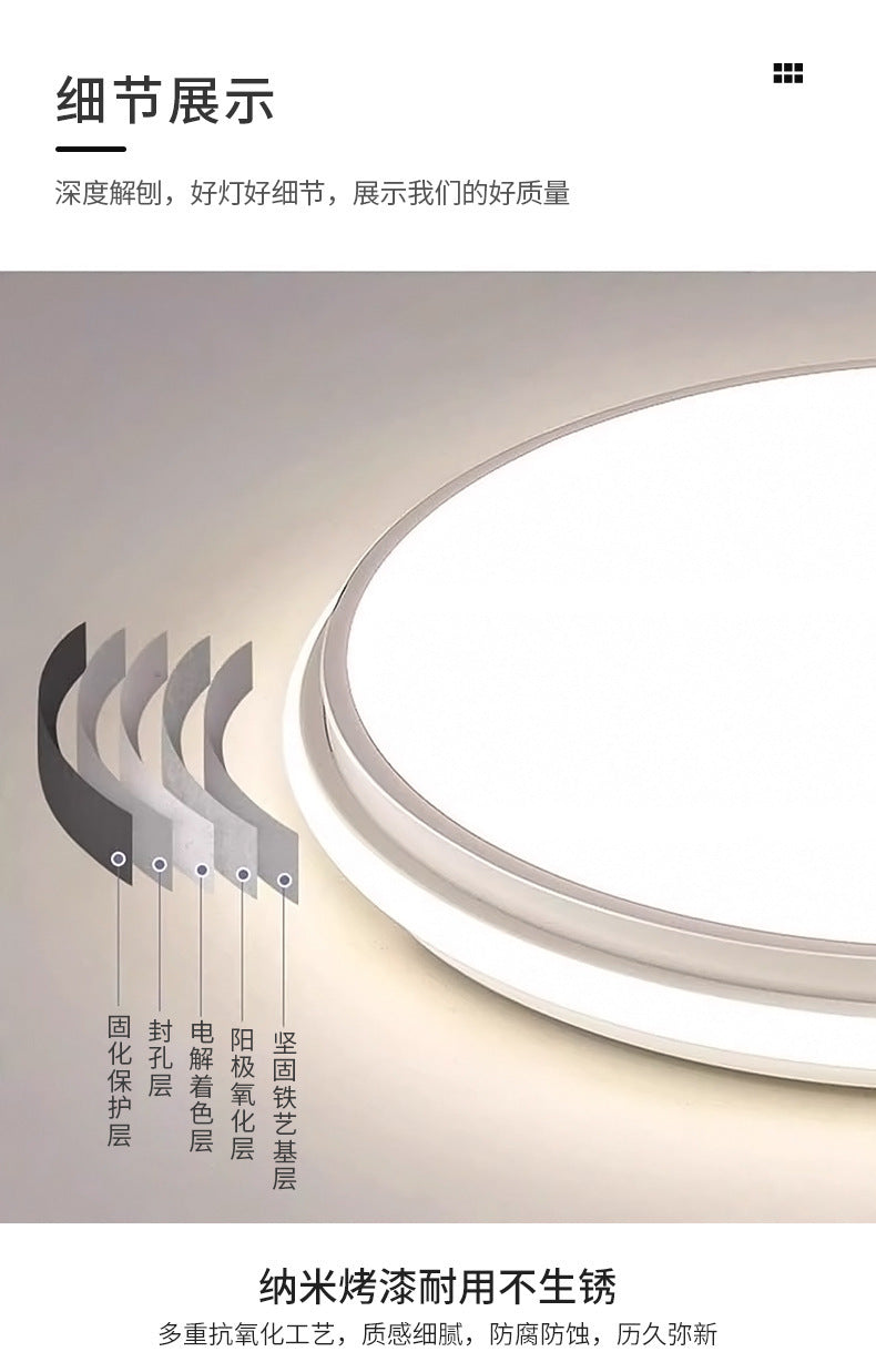 Full Spectrum New Round Large Size Living Room Eye Protection Ceiling Light Super Bright Room Light Bedroom Light Modern Simple