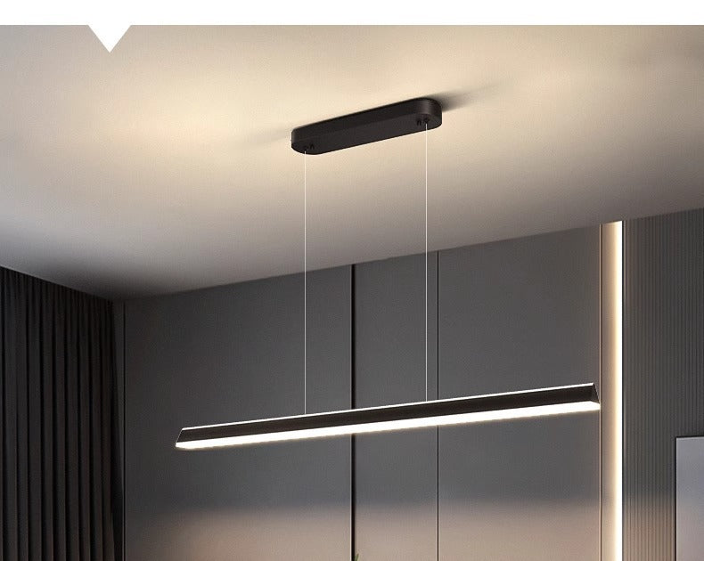 Modern Minimalist Creative Long Dining Table Minimalist Bar Counter Linear Restaurant Pendant Light Dining Room Zhongshan Lighting New Model