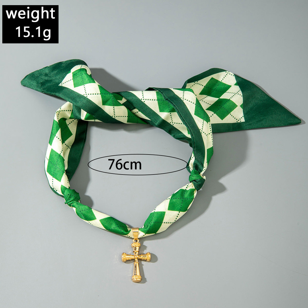 European and American Style Long Silk Scarf Necklace, Light Luxury High-End Feel, Multiple Pendants, Pearl Colorful Silk Scarf Necklace