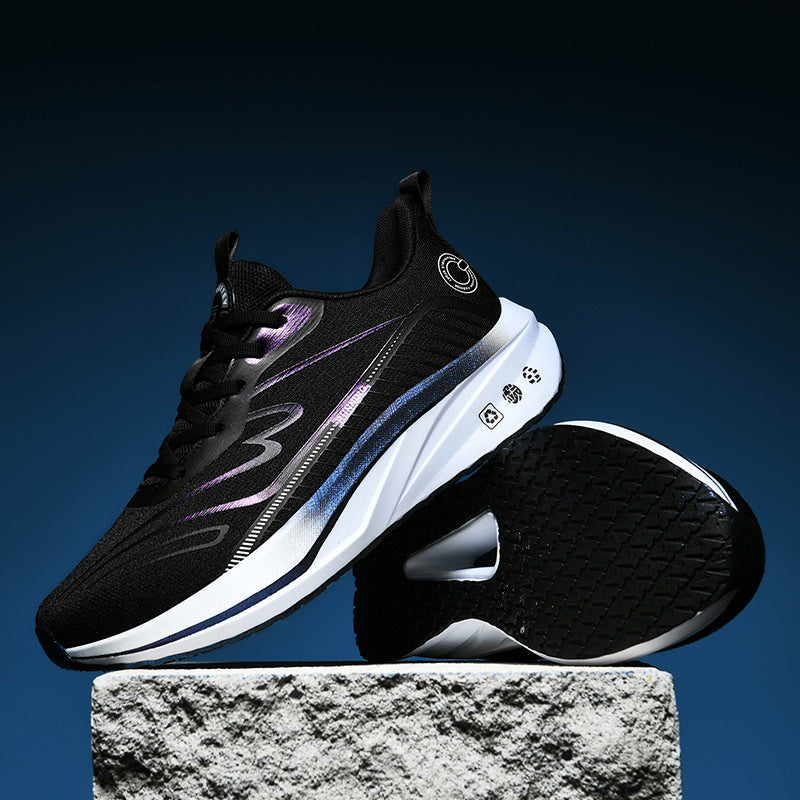 Spring New Ultra-Light Carbon Plate Sports Shoes Large Size Shock Absorption Breathable Running Shoes Racing Sports Soft Sole Men's Shoes