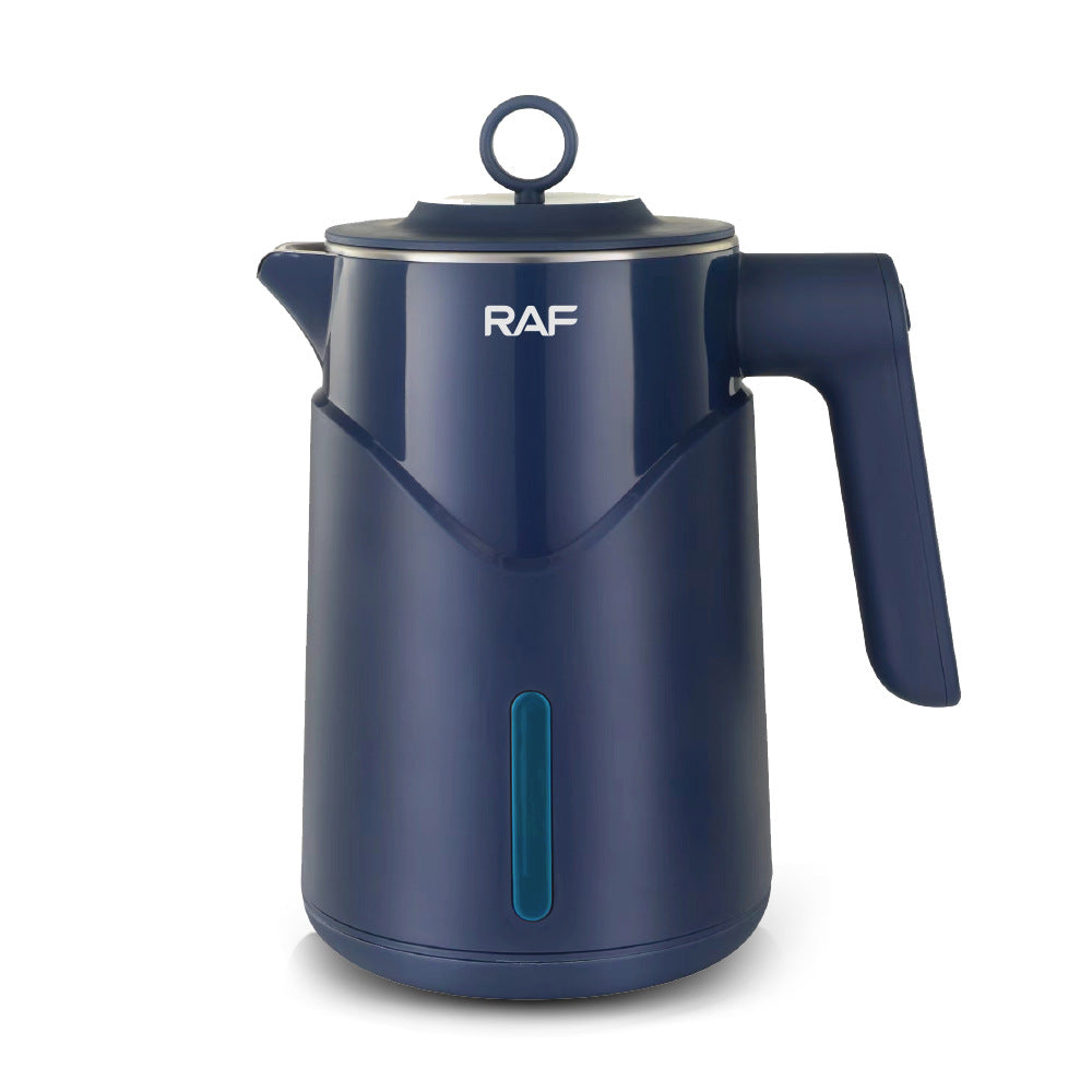 RAF European Standard Stainless Steel Electric Kettle for Home and Hotel Use, Double Layer, Anti-scald, Automatic Power-off304Seamless Integrated