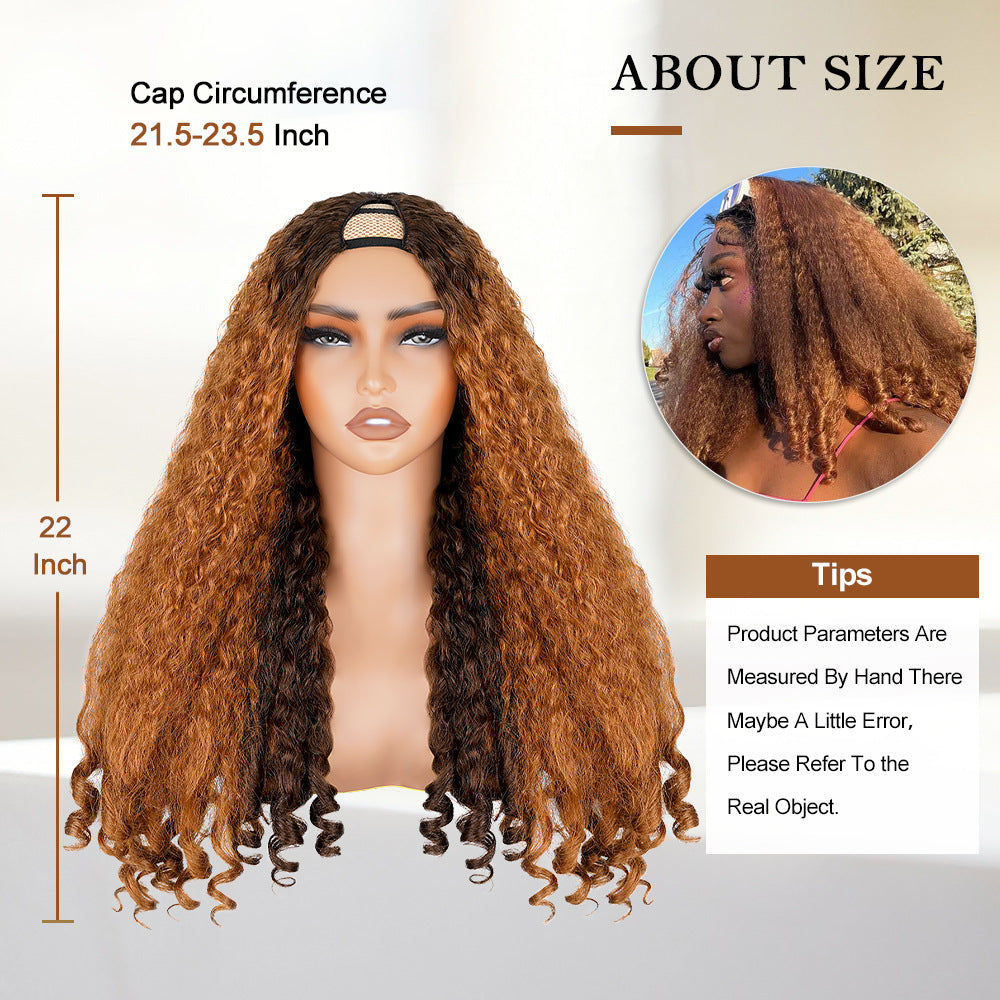 Cross-border Hot-Selling Matte Head Cover 99J V part Afro Curly Wig