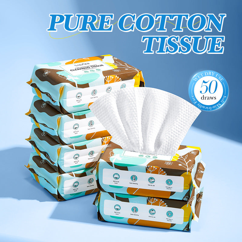 Pure Cotton Skin-Friendly Face Towel50Pumping SADOER Daily Makeup Remover Towels Face Towels Cross-Border Wholesale
