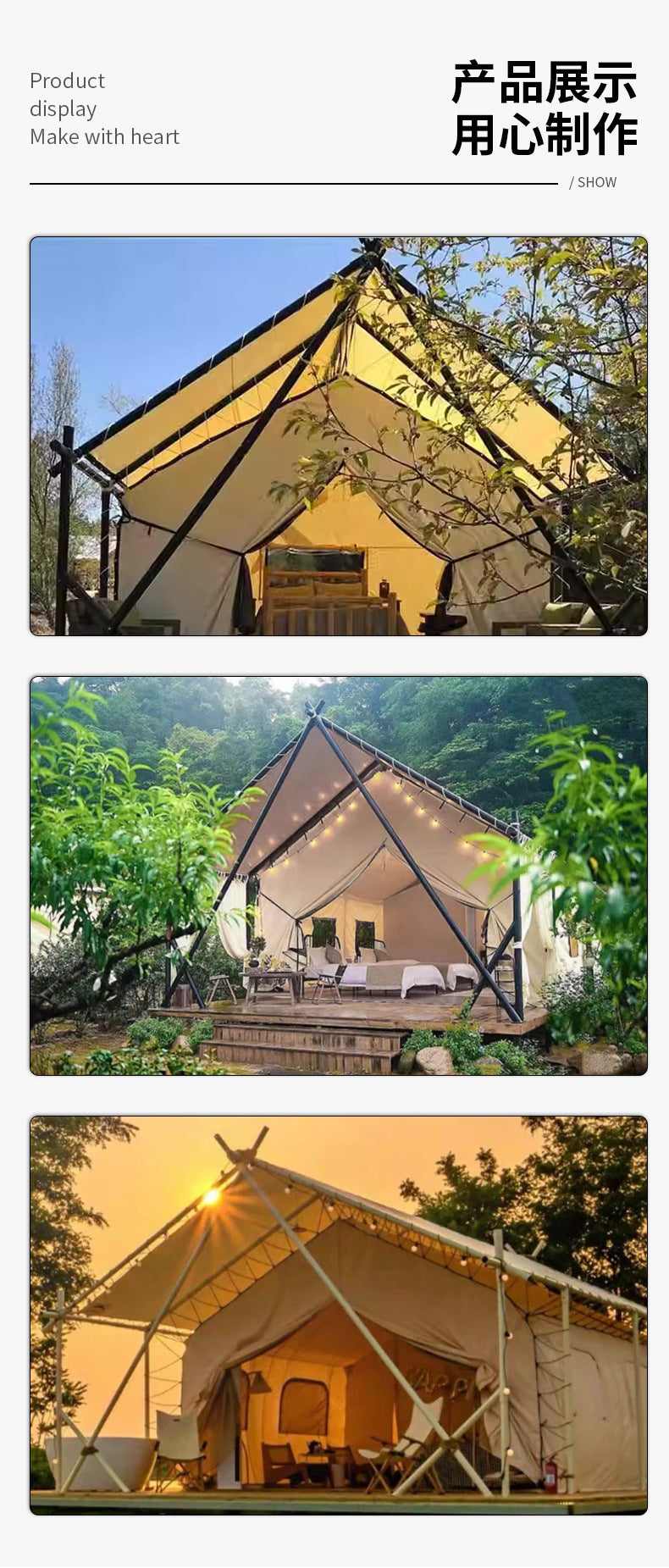 Manufacturer's New Model Homestay Hotel Tent Nomadic Tent Room Internet Celebrity Resort Outdoor Camping Hotel Tent