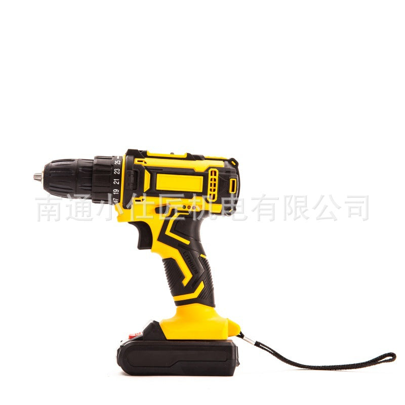 Industrial Grade High-Power Handheld Dual-Speed Rechargeable Drill Household Multi-Function Electric Screwdriver One Battery One Charger Brushless