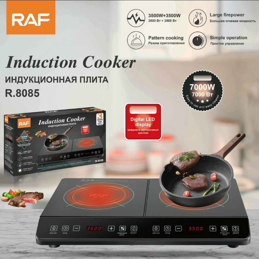 RAF European-style Household High-power Intelligent Electric Stove Stir-frying Energy-saving Induction Cooker Double Stove Multi-function R.8085