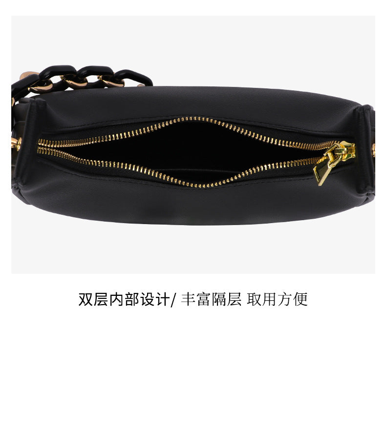 New Stylish Versatile Niche Crescent Handbag Personality Chain Underarm Bag Simple Fashion Single Shoulder Women's Bag