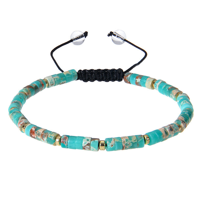 Amethyst Bracelet4mm Beaded Couple Natural Stone Accessories Lapis Lazuli Tiger Eye Stone Woven Bracelet