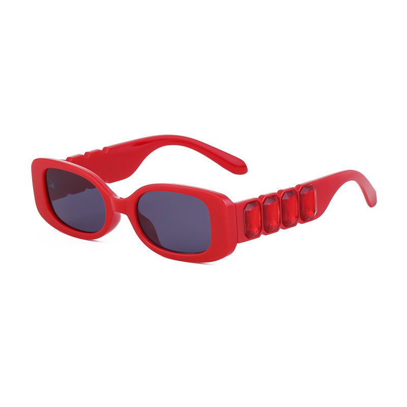 European and American Style Small Frame Sunglasses for Women with Rhinestones, Square Frame Sunglasses for Men, Wholesale Glasses sunglasses