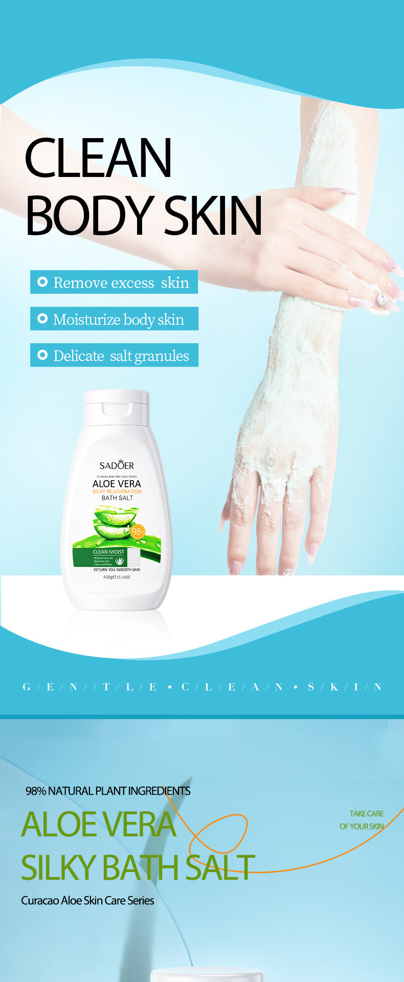 Full English Bath Salts430gSADOER Aloe Vera Milk Cleansing and Rejuvenating Body Scrub  Wholesale