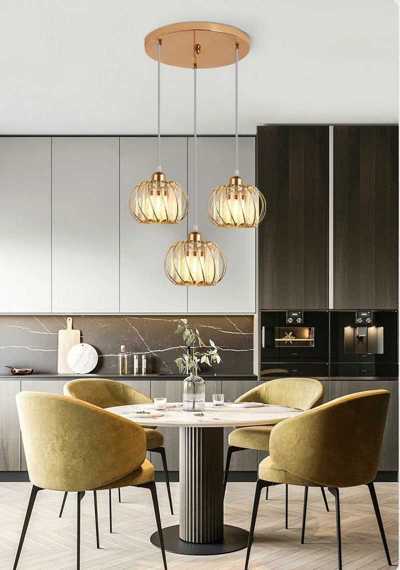 Export Simple Restaurant Crystal Pendant Light Single Head3Headboard Pendant Light Dining Table Bar Crystal Pendant Light Wholesale