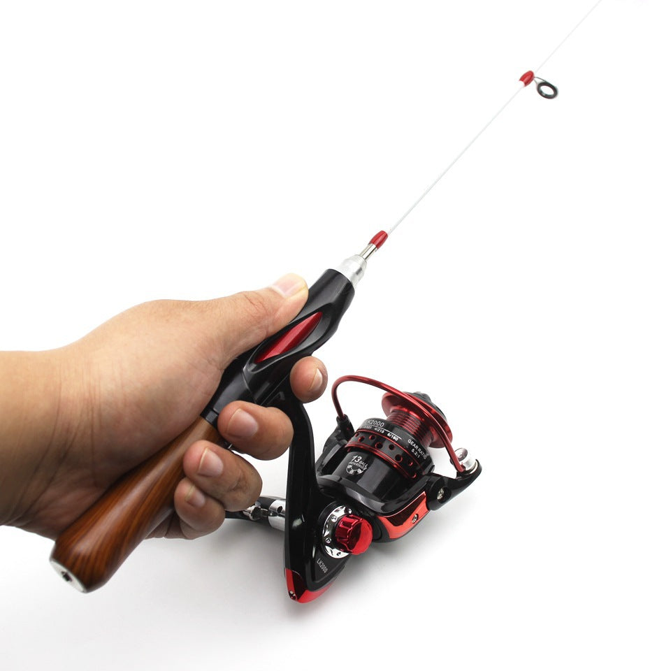 One Piece Ice Fishing Rod Winter Fishing Rod Shrimp Rod Raft Rod Boat Rod Fishing Rod Spinning Reel Fishing Gear Set