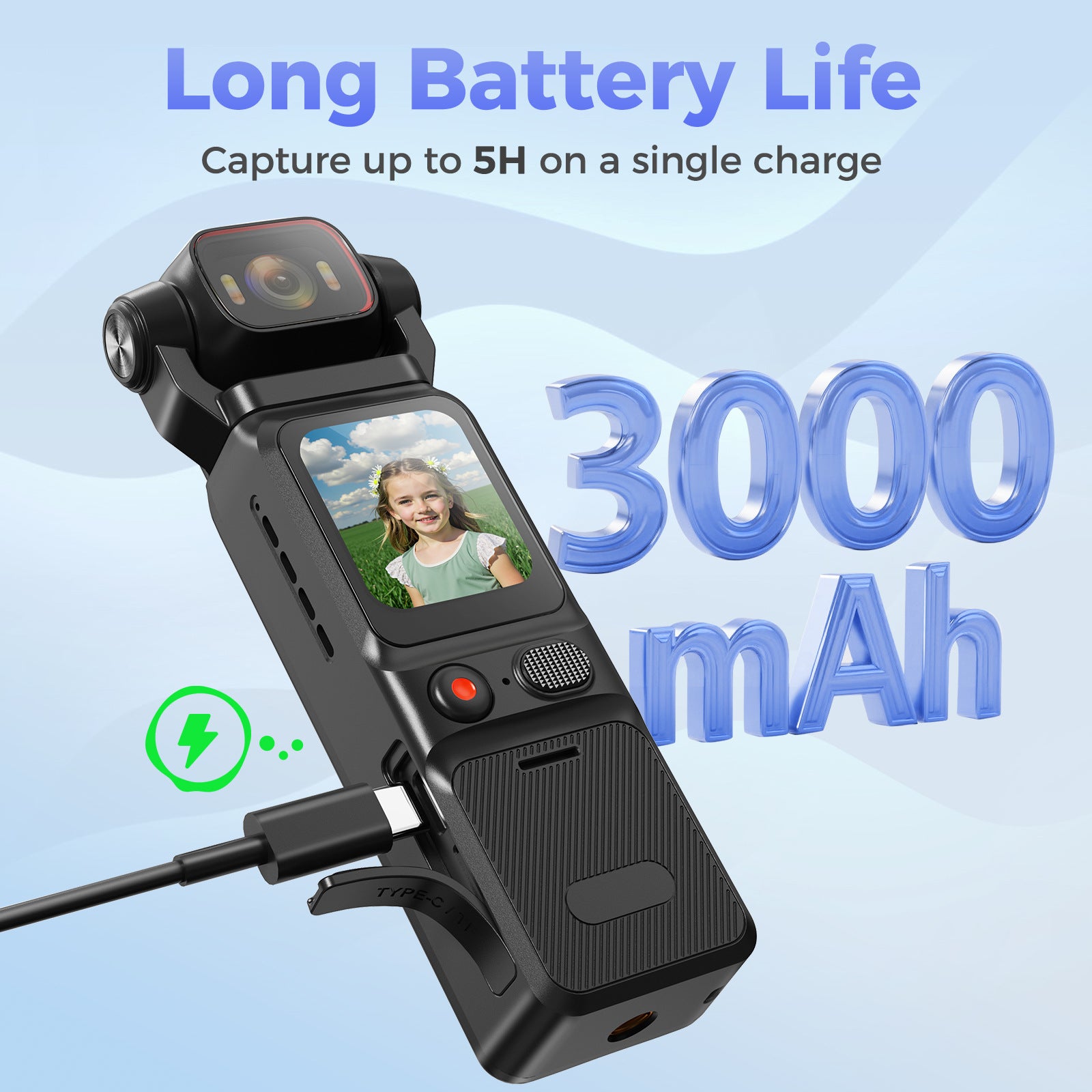 Handheld4K Ultra-clear Travel Camera2D Touch Screen Gyroscope Algorithm Anti-Shake WIFI Interconnected Movement VOLG Camera
