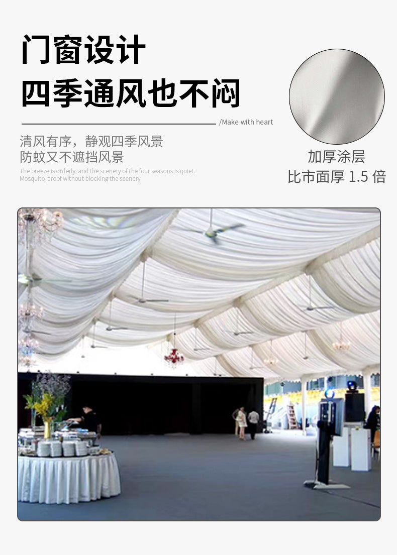 Outdoor European Style Wedding Tent Large Canopy Banquet Wedding Event Warehouse Shed Storage Logistics Tent Aluminum Alloy Tent