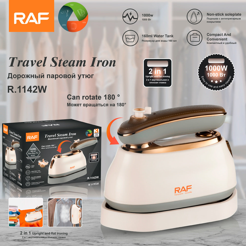 RAF EU Standard Handheld Steam Iron Portable Garment Steamer Home Business Travel Mini Iron