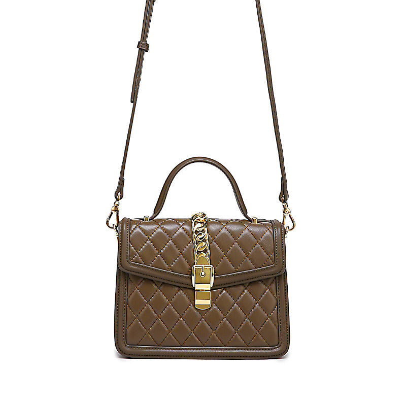 New Women's Bag Trendy Fashion Retro Quilted Small Square Bag Personality Stylish Simple Crossbody Women's Bag Handbag