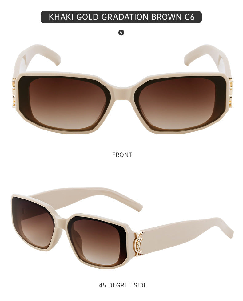 European and American fashion narrow frame sunglasses for women INS Street style square sunglasses for women wholesale sunglasses