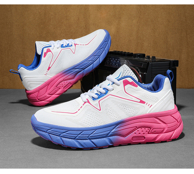 Dropshipping Couple Casual Sports Shoes Student Running Shoes Marathon Running Shoes Jacquard Foreign Trade Live Streaming Men's Shoes