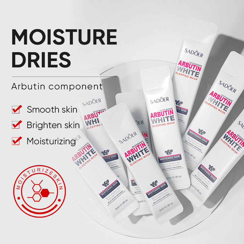 Arbutin Good Night Freeze Mask SADOER Niacinamide No-Rinse Sleeping Mask Strip Pack Cross-Border Wholesale
