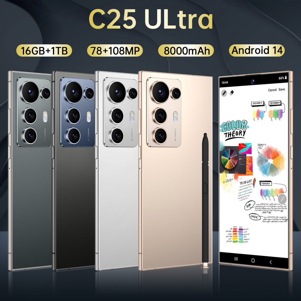 Exclusively for Southeast Asia C25 Ultra Large Screen Smartphone16+1T Android Phone Factory Price