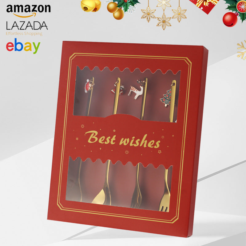 Pendant Jewelry Small Spoon DIY Coffee Children's Dessert Stirring Stick Ice Cream Popsicle Christmas Gift Tableware Spoon