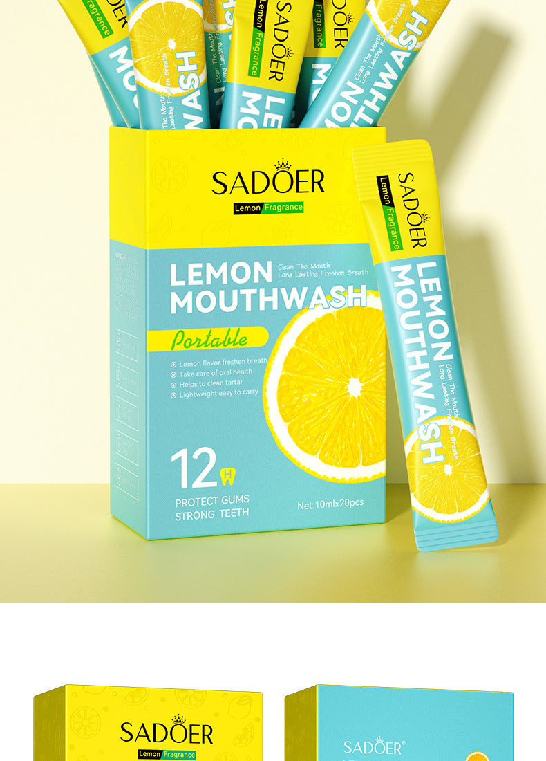 H Full English Mouthwash Box Set SADOER Disposable Portable Oral Cleaning  Wholesale