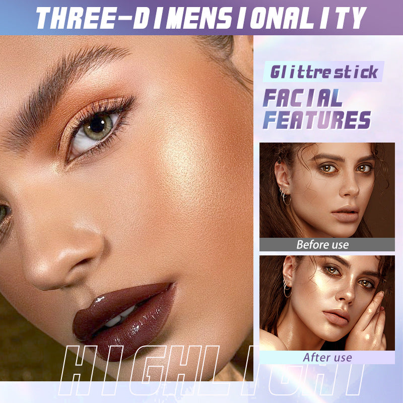 Bright Colors3D Highlighter SADOER Contouring and Shaping Makeup Highlight Stick Cross-Border Wholesale