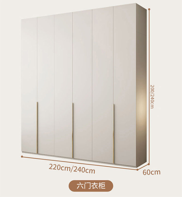 One-Door to Ceiling Heightened Solid Wood Wardrobe for Home Bedroom, Double Door Simple Assembly Cabinet, European Pine Board Storage Cabinet, Wardrobe