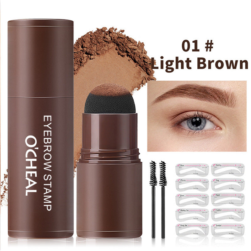 AliExpress Ouqianya Eyebrow Powder Stick Stamp with Eyebrow Card+Eyebrow Brush Long-lasting Multi-functional Eyebrow Dye Cream1.8g