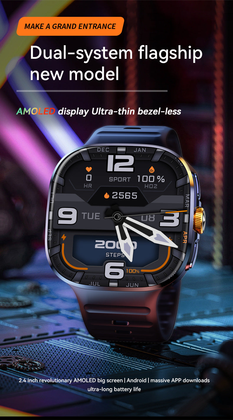 M99Smart Watch5G SIM Card Global Comm Google Store APP Download2.14inch Full Screen Touch Dual System