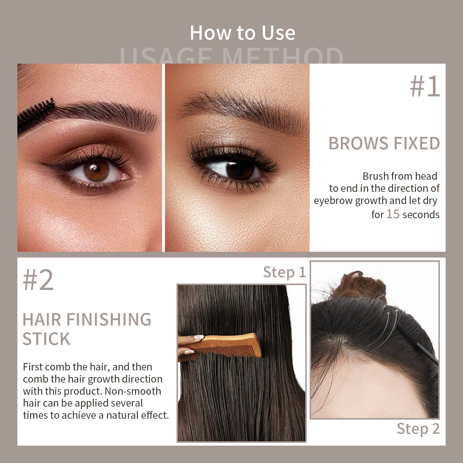 Eyebrow Hair Styling Stick brows & hair styling Silicone-free Alcohol Quick-Dry Long-Lasting Setting