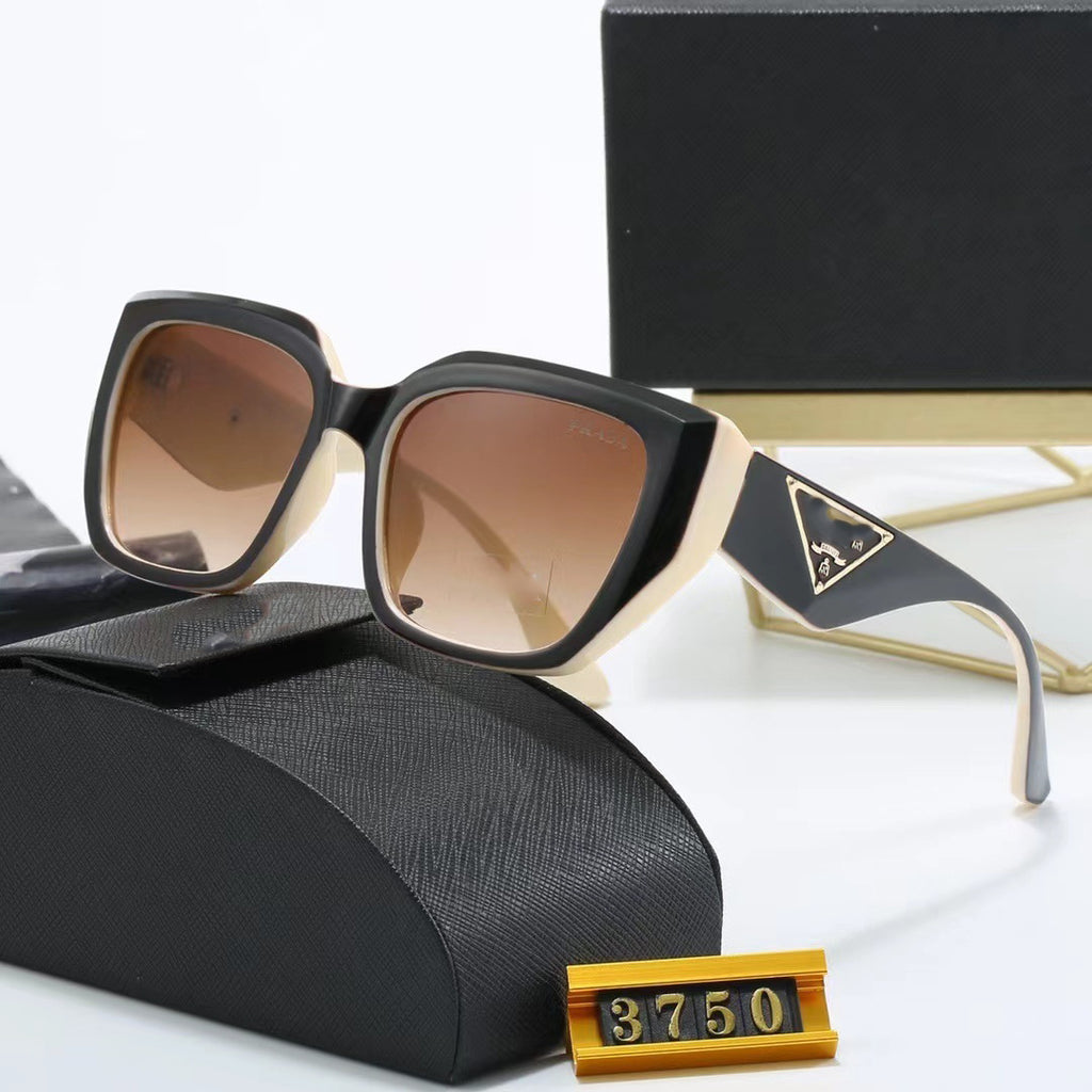 Fashionable European and American Style p Home casual UV protection sunglasses oval large frame glasses popular sunglasses