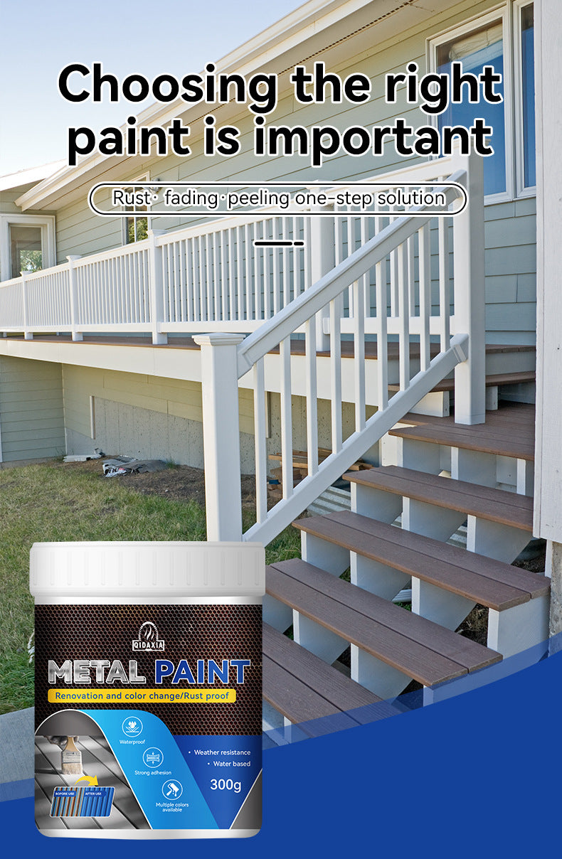 Water-based Anti-rust Paint Metal Paint Rust-free Iron Rust Metal Paint Color Steel Tile Renovation Rust Fixing Agent Multi-color Metal Paint