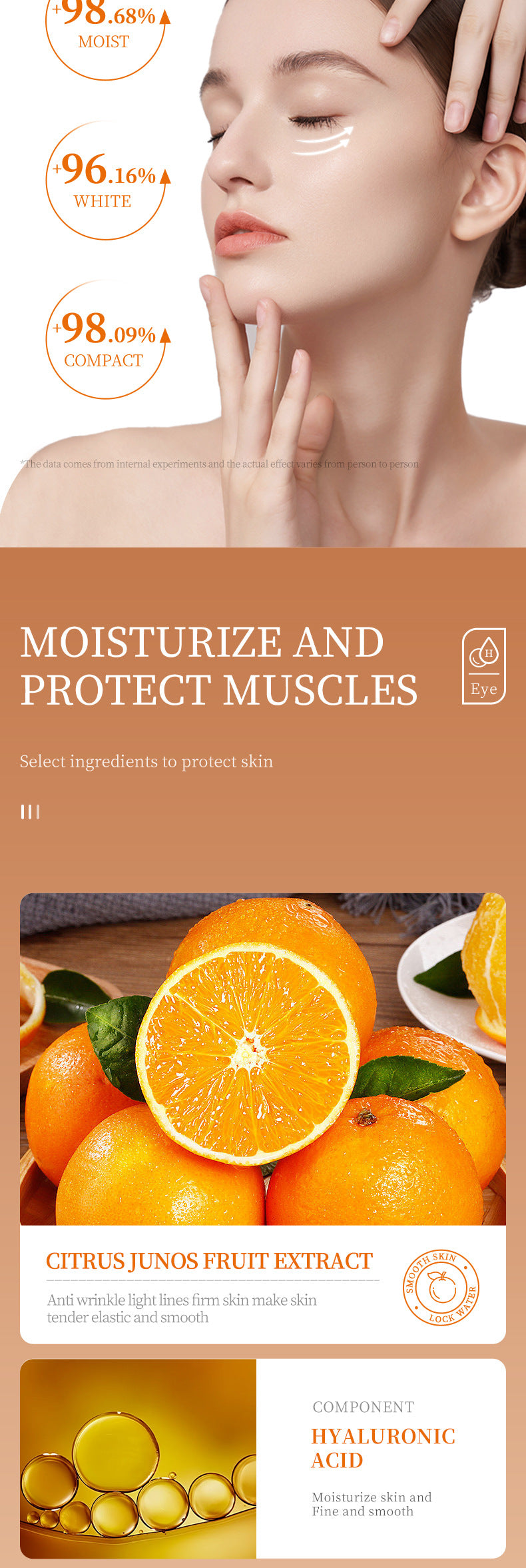 Vitamin C Eye Mask SADOER Improve Dark Circles, Eye Lines, and Eye Bags VC Moisturizing  Wholesale