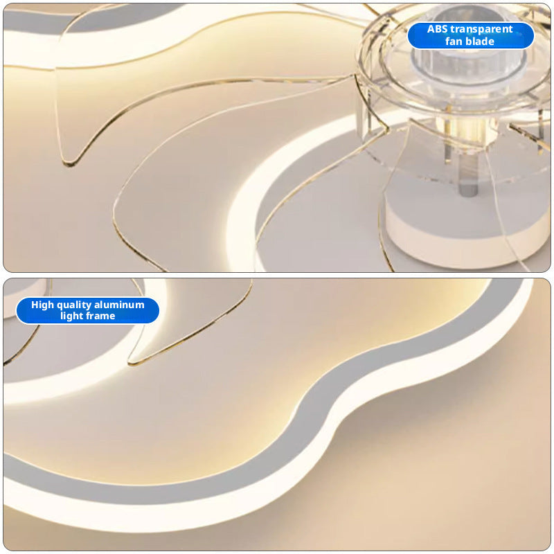 2025New Cloud Full Spectrum Integrated Ultra Bright Strip360Shaking Head Fan Bedroom Children's Room Ceiling Light Fixture