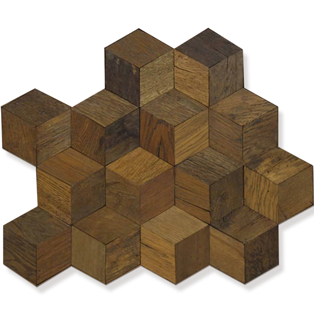 ENF&B1 Certified Luxury Hexagonal Honeycomb Parquet Waterproof Engineered Oak Wood Flooring for High-End Interior & Outdoor Use