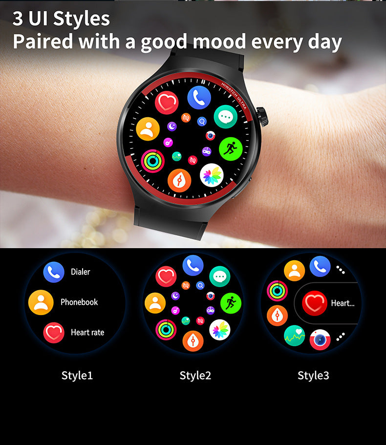 Watch4 Pro+Smart Watch1.52inch Bluetooth Call Heart Rate Blood Oxygen Message Reminder Sports Watch