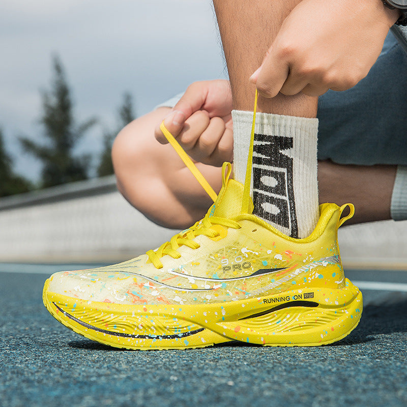 Red Rabbit9pro Luminous Carbon Plate High Elastic Cushioning Women Running Shoes Men Autumn Racing Training Non-Slip Cushioning Sneakers