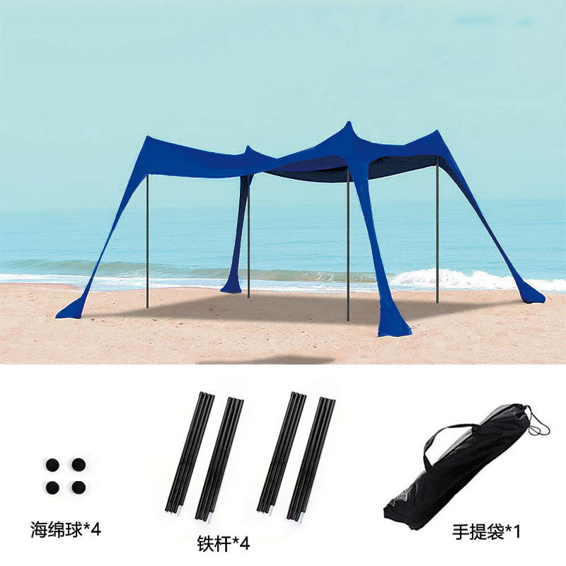 Outdoor Lawn Beach Lycra Canopy Tent Portable Lawn Camping Fishing Tent Outdoor Sun Protection Cooling Shade
