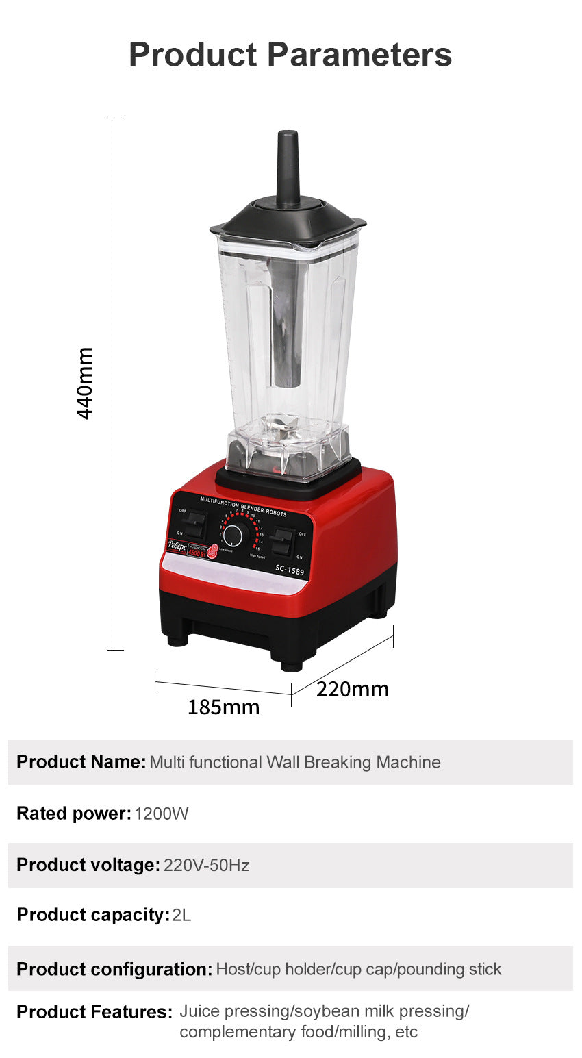 household multifunctional high speed blender grinder