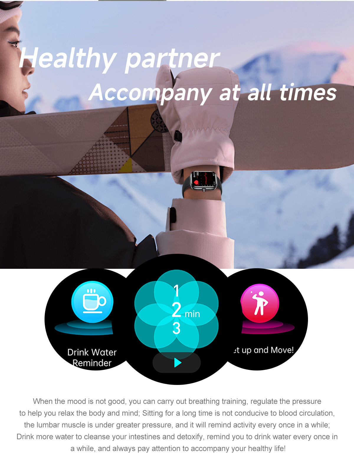 G46Women's Smart Watch Blood Pressure Blood Sugar Blood Oxygen Detection NFC Alipay Bluetooth Call Smart Bracelet