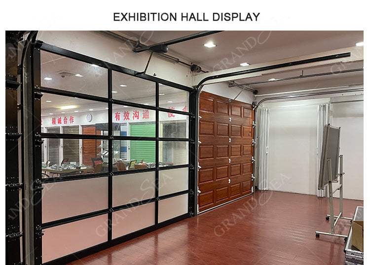 High Quality Automatic Overhead Sectional Hurricane Impact Full Board Insulated Steel Panel Aluminum Garage Doors