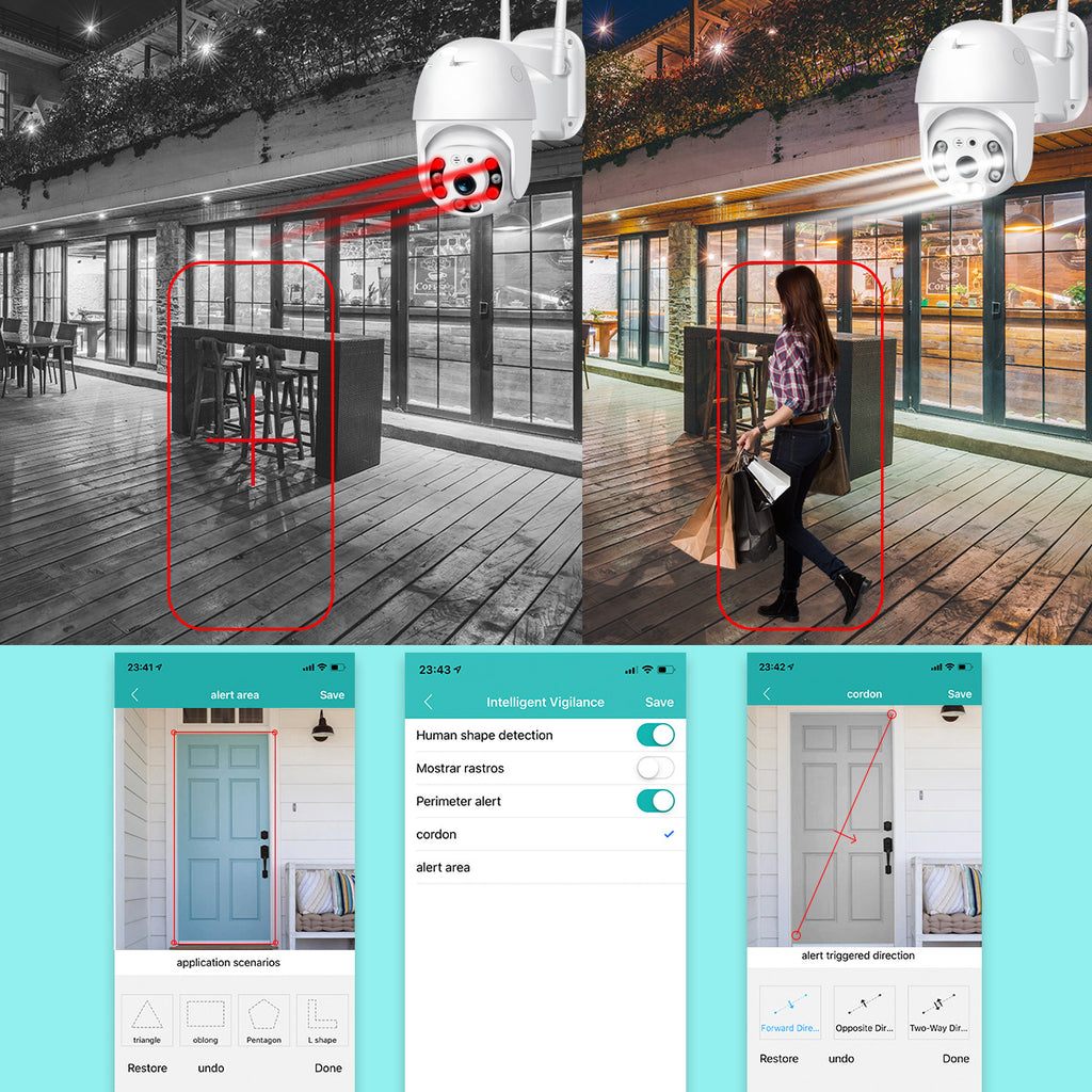 A6Outdoor Wireless Surveillance Camera WiFi Network PTZ Surveillance Camera High Definition Outdoor Waterproof Dome Camera