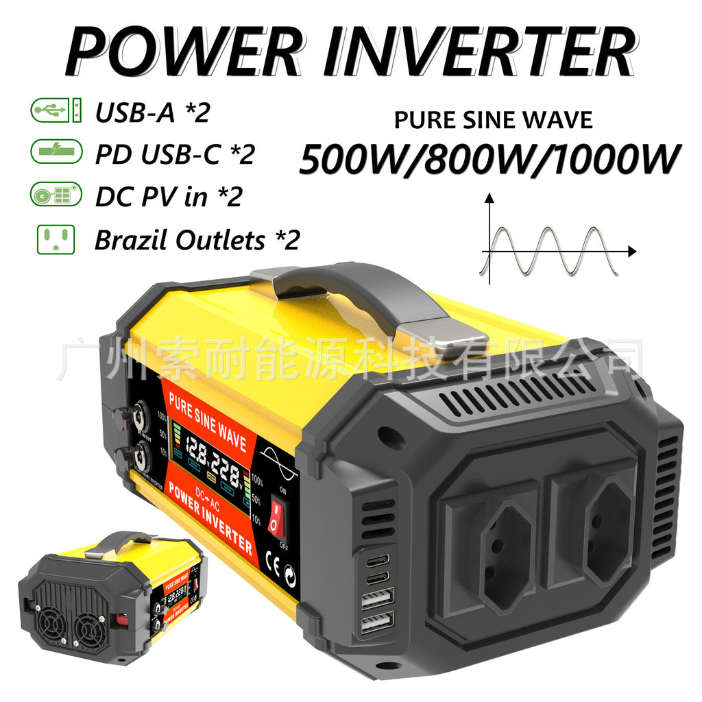 Pure Sine Wave Inverter500W800W1000W 12V Turn110V/220V Hot Selling Car-Mounted Pure Sine Wave