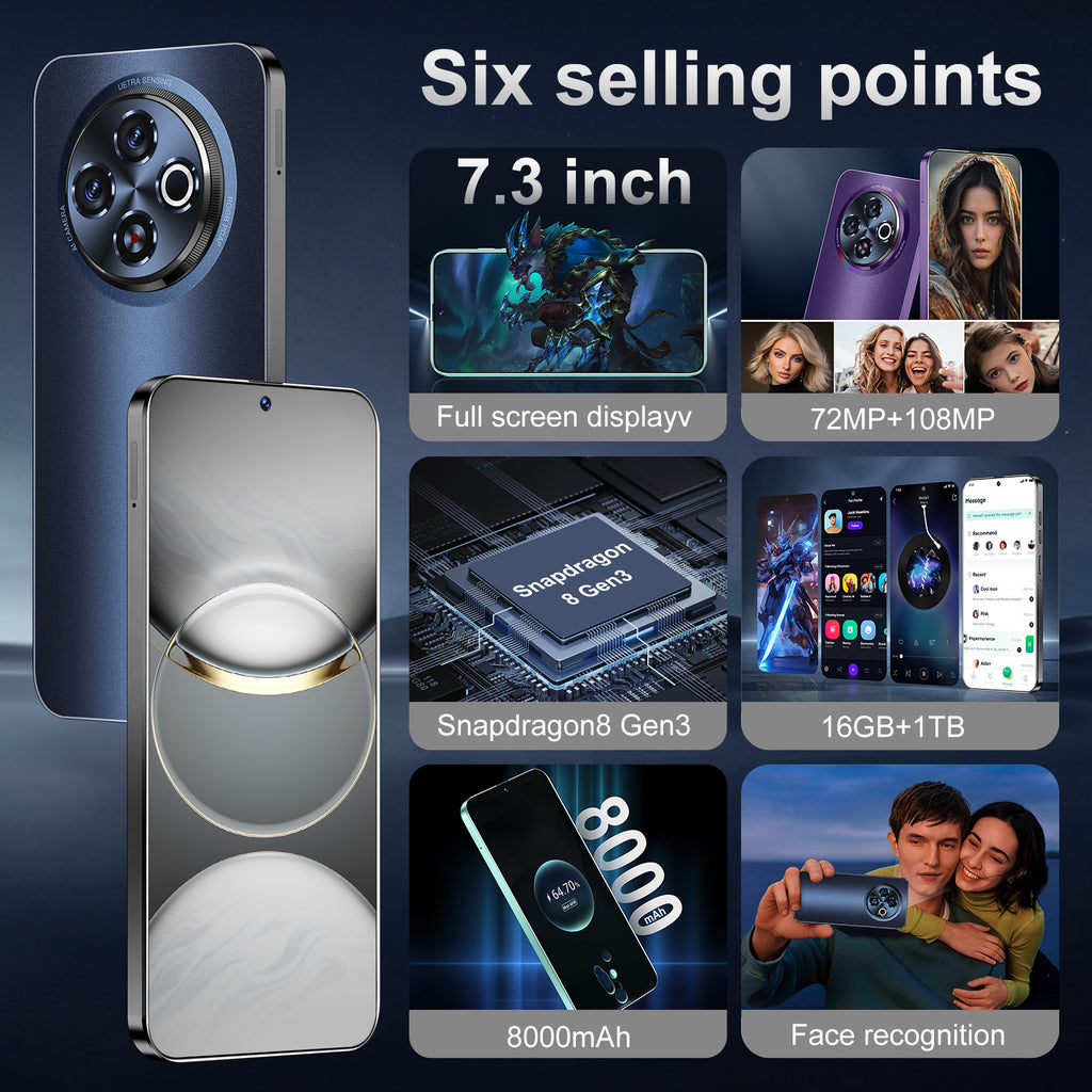 Bestselling Mobile Phone Spark30 Pro Android Phone7.3Large Screen16+1T Smartphone compatible