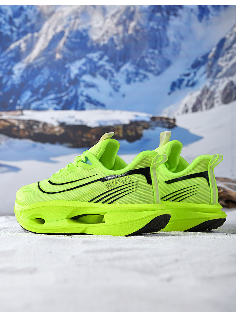 Friction Sound Real Explosion Soft Sole Breathable Racing Running Shoes Unisex Versatile Shock Absorption Anti-Slip Couple Casual Sports Shoes