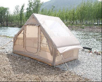 6.3㎡Inflatable Tent Outdoor Camping Oxford Cloth Light Luxury Family Camping Small House Camp Tent3-4People
